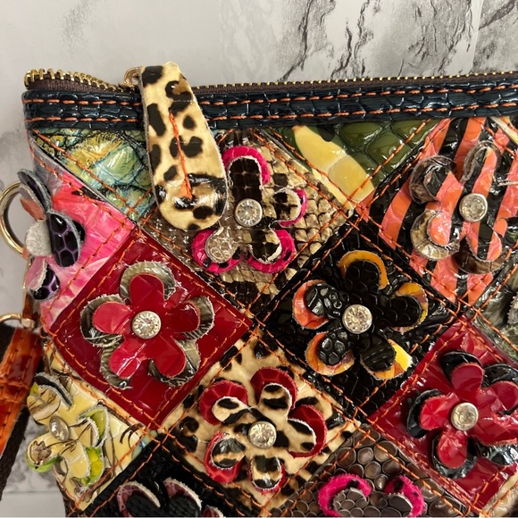 Colorful Floral Patchwork Crossbody Bag - Picture 2 of 16